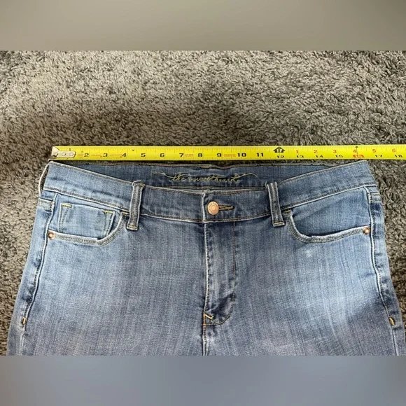 Old navy the sweetheart short stretch denim mid rise bootcut blue jeans size 10 - Picture 11 of 14
